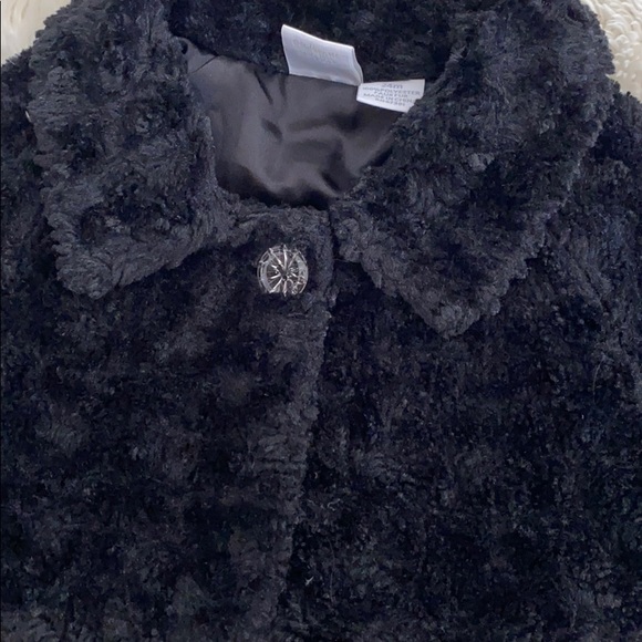 KOALA Toddler Girl Black Cropped Faux Fur Cardigan Size 24M EUC - Picture 2 of 7